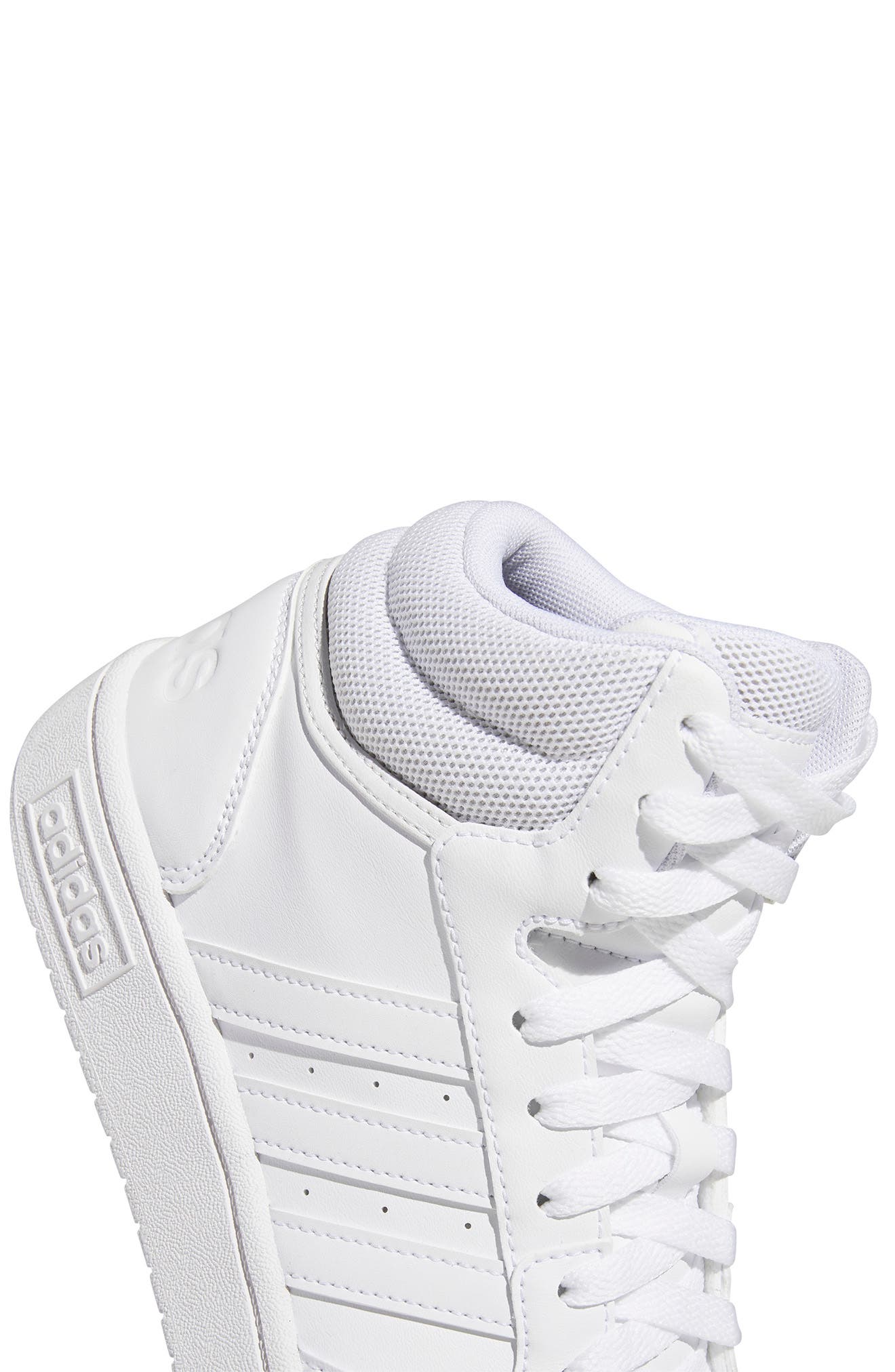 adidas Hoop 3.0 Mid Classic Sneaker, Alternate, color, White/ White/ Dash Grey