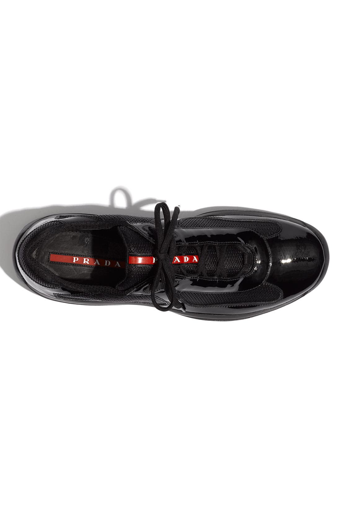 'America's Cup' Mesh & Leather Sneaker, Alternate, color, BLACK PATENT