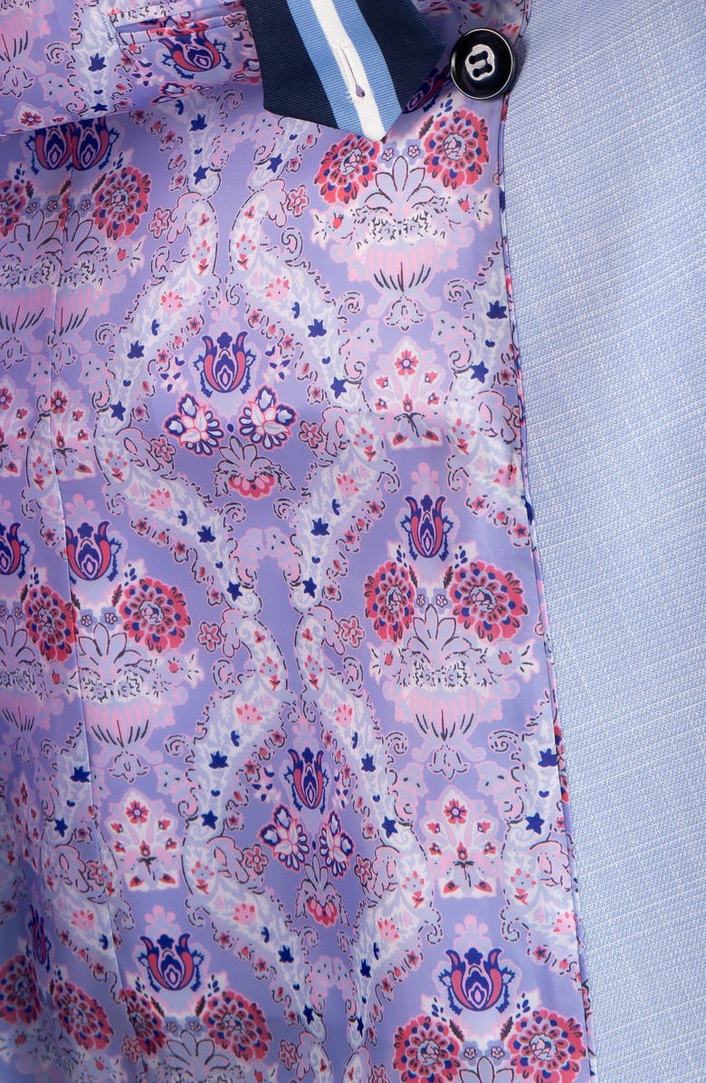 TailorByrd Textured Slub Double Breasted Sport Coat, Alternate, color, Light Blue