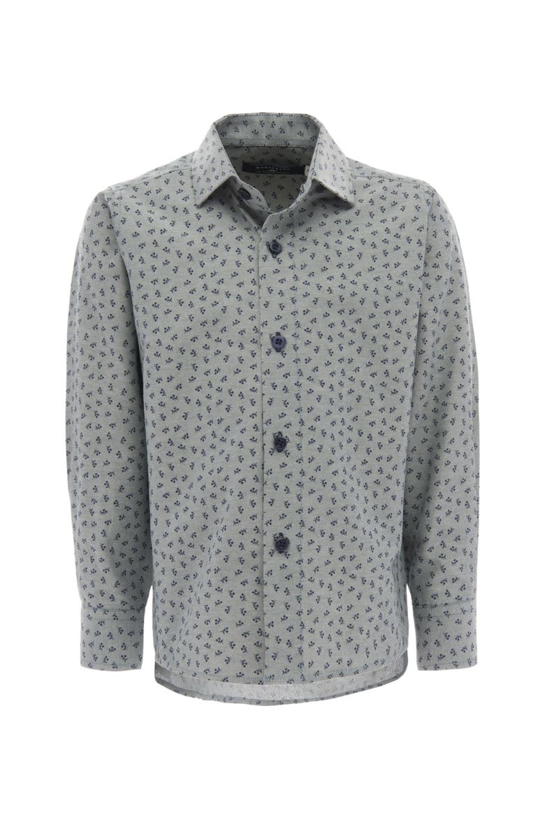 Printed Dress Shirt, Alternate, color, Green