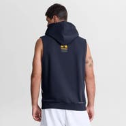 Jordan Brand Men's Jordan Brand  Navy Michigan Wolverines 2026 Sideline Sleeveless Dri-FIT Hoodie