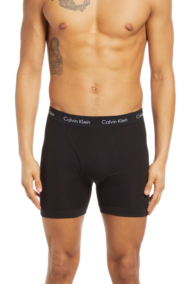 3-Pack Stretch Cotton Boxer Briefs, Alternate, color, UB1 BLACK