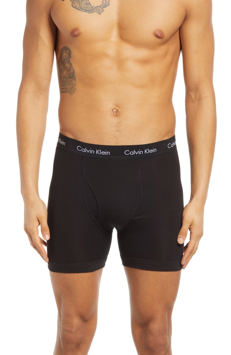 Calvin Klein 3-Pack Stretch Cotton Boxer Briefs, Alternate, color,