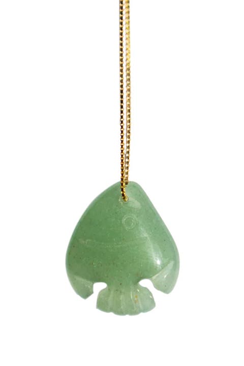 Zodiac collection Pisces Jade stone necklace
