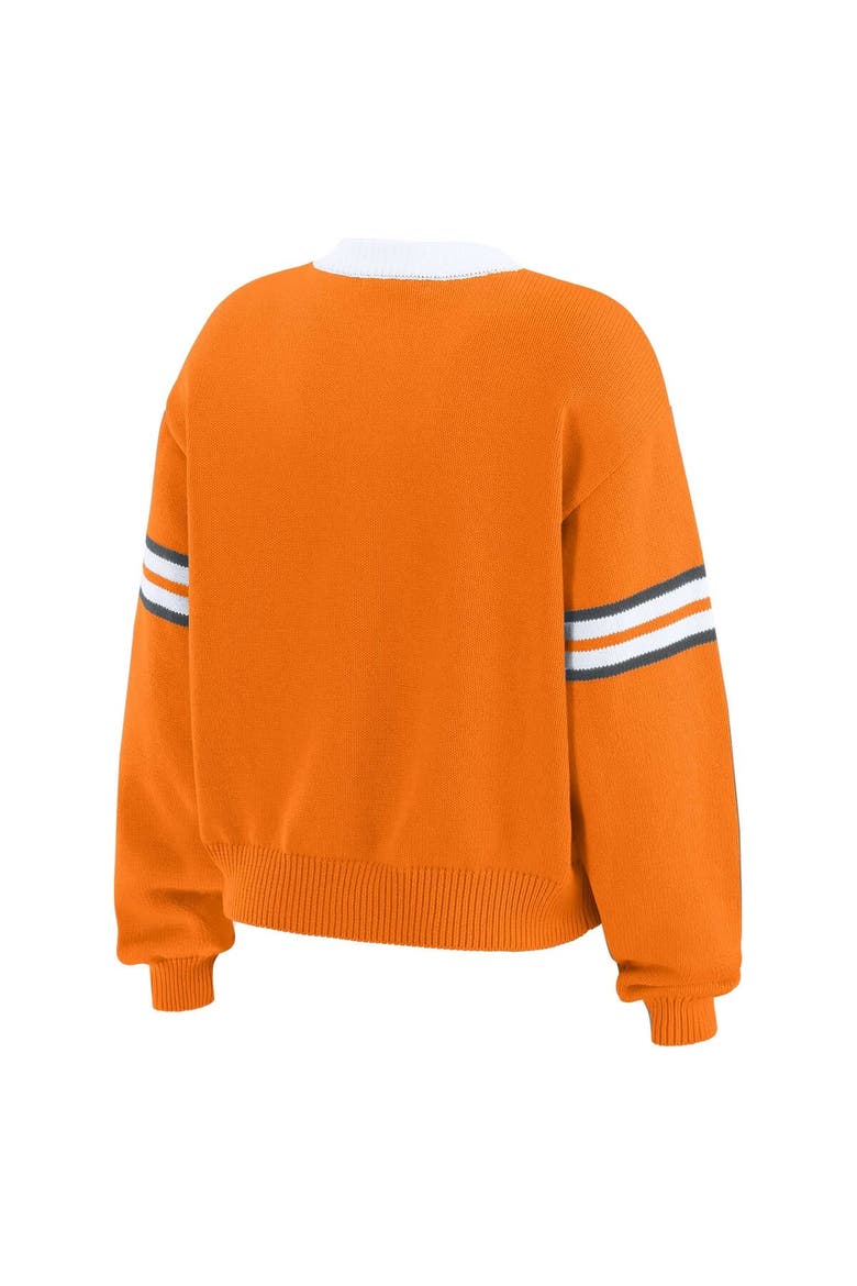 Women's WEAR by Erin Andrews Tennessee Orange Tennessee Volunteers Lace-Up Pullover Sweater, Alternate, color, Tennessee Orange