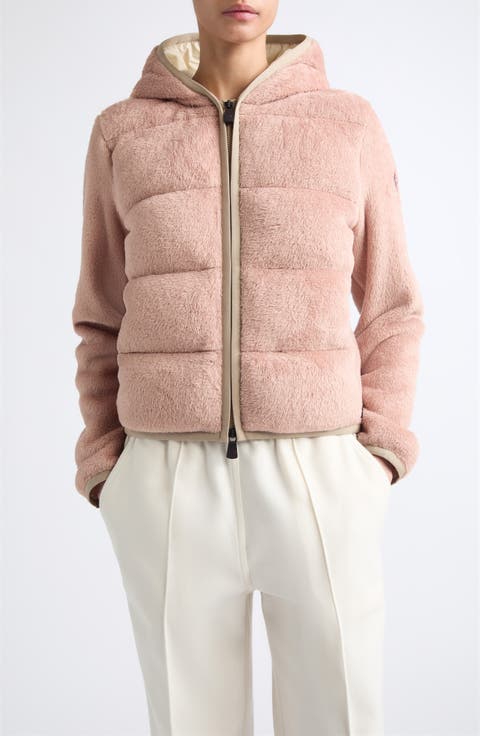 Polartec® Stretch Velour Padded Down Zip Jacket