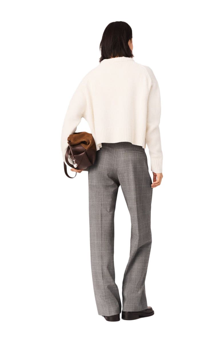 maje Checked suit trousers, Alternate, color, Grey