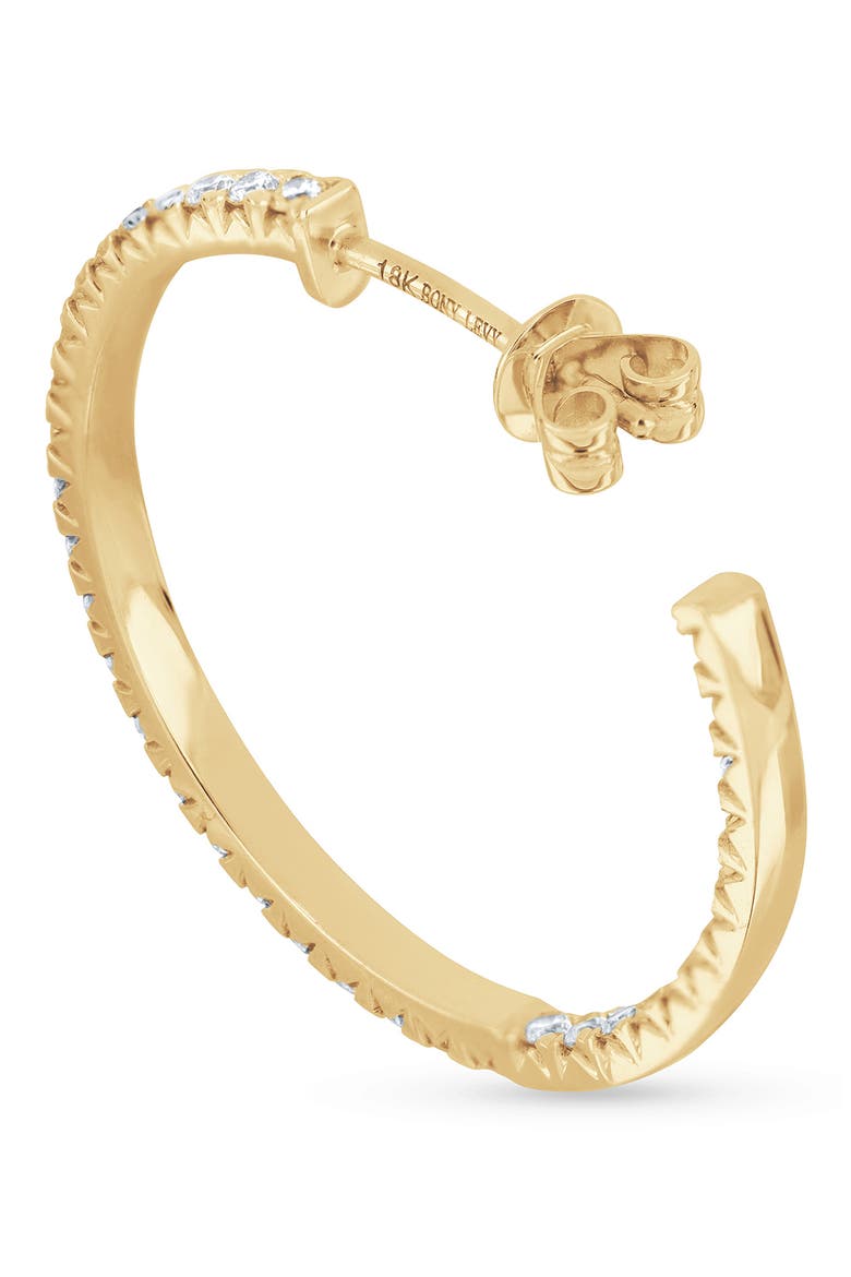 Audrey 18k Gold Diamond Inside-Out Hoop Earrings, Alternate, color, YELLOW