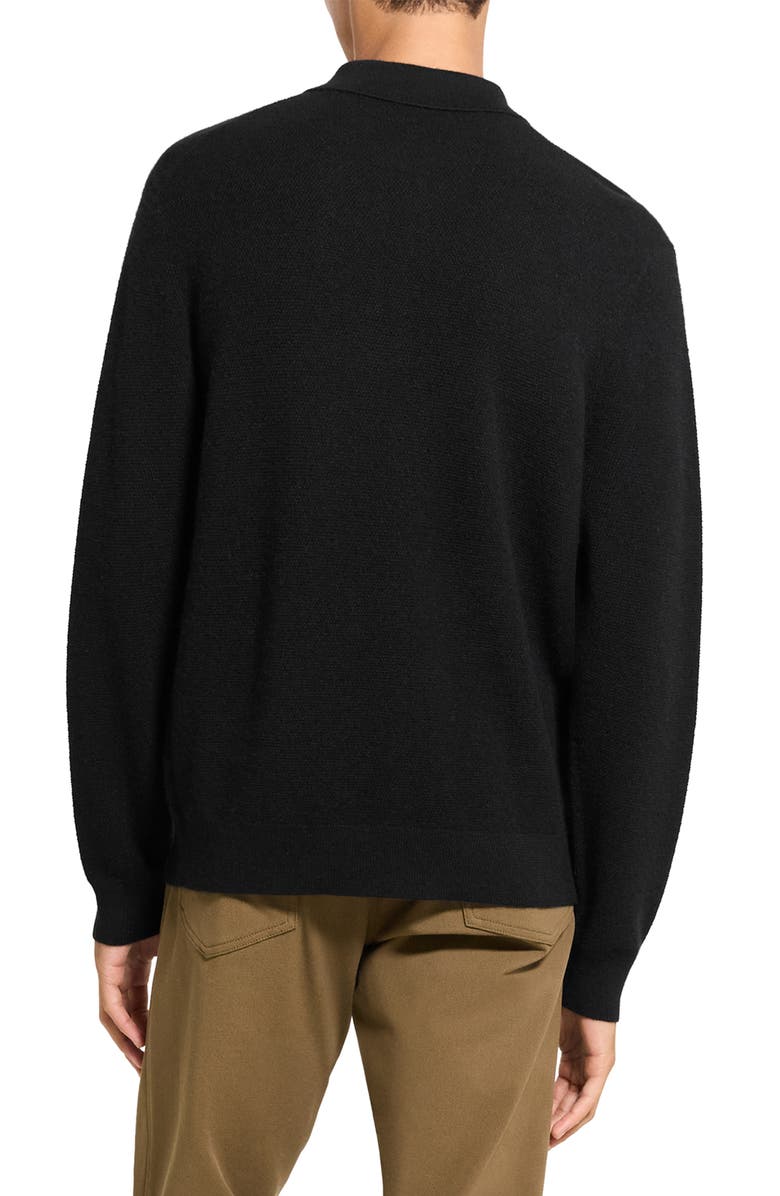 Theory Cyr Quarter Zip Cashmere Sweater, Alternate, color, Black