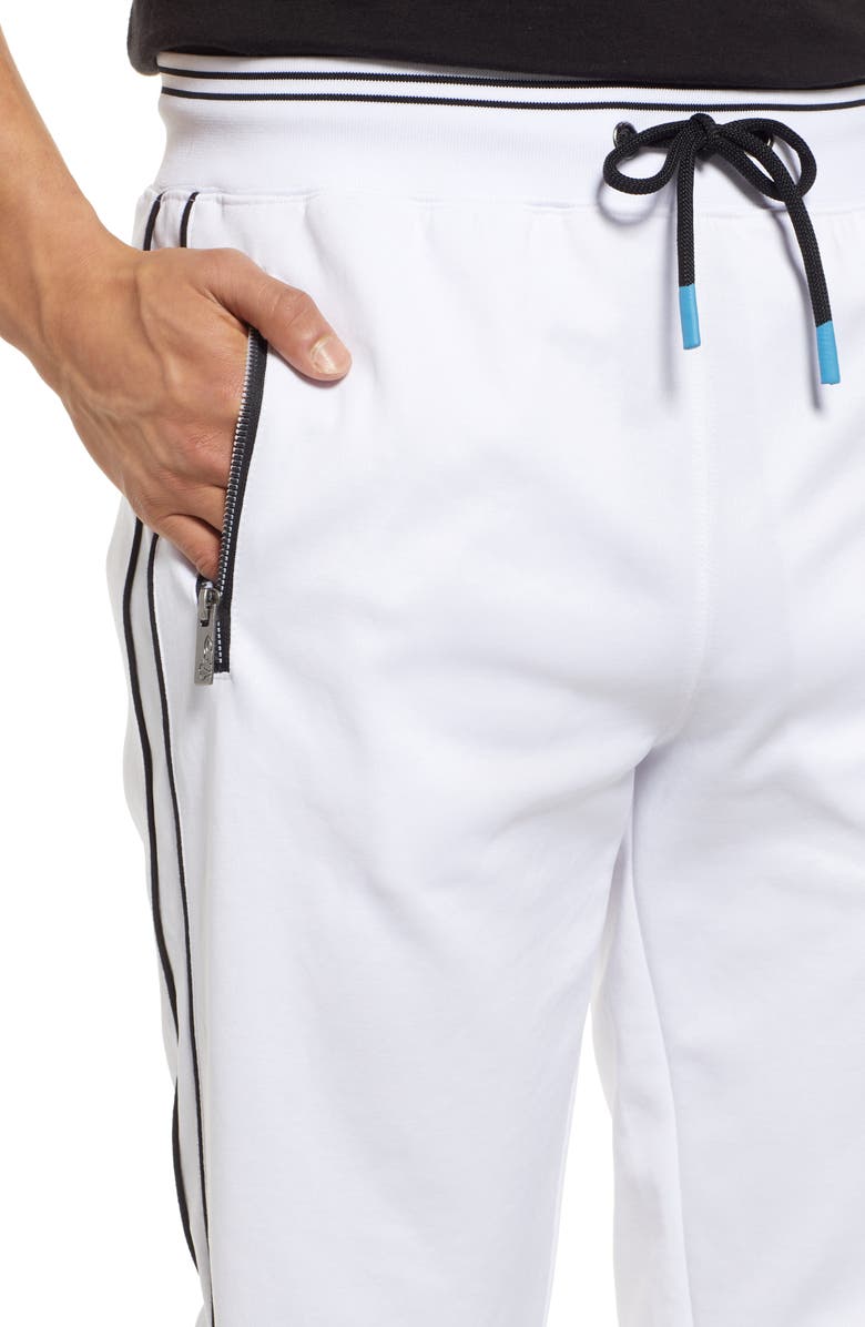 Psycho Bunny Men's Eaton Track Pants, Alternate, color, 100 White