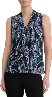 KASPER Knot Front Sleeveless Top