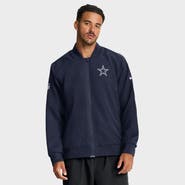 Nike Men's Nike Navy Dallas Cowboys Sideline Powerful Blocking Full-Zip Bomber Jacket