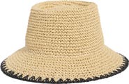 Vince Camuto Telescope Open Straw Bucket Hat