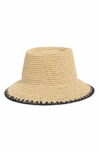 Vince Camuto Telescope Open Straw Bucket Hat