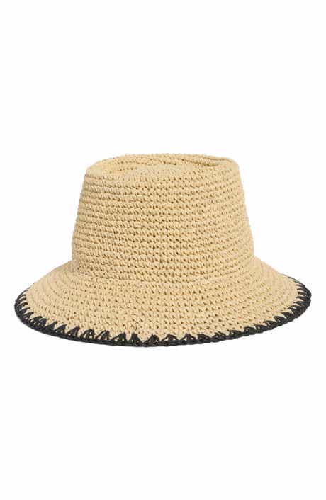 Vince Camuto Telescope Open Straw Bucket Hat