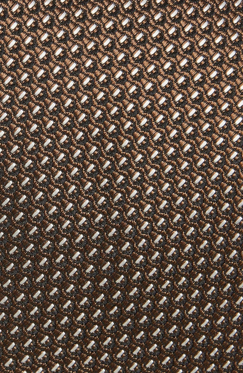 TOM FORD Geo Jacquard Mulberry Silk Tie, Alternate, color, Kb361 Bronze Brown