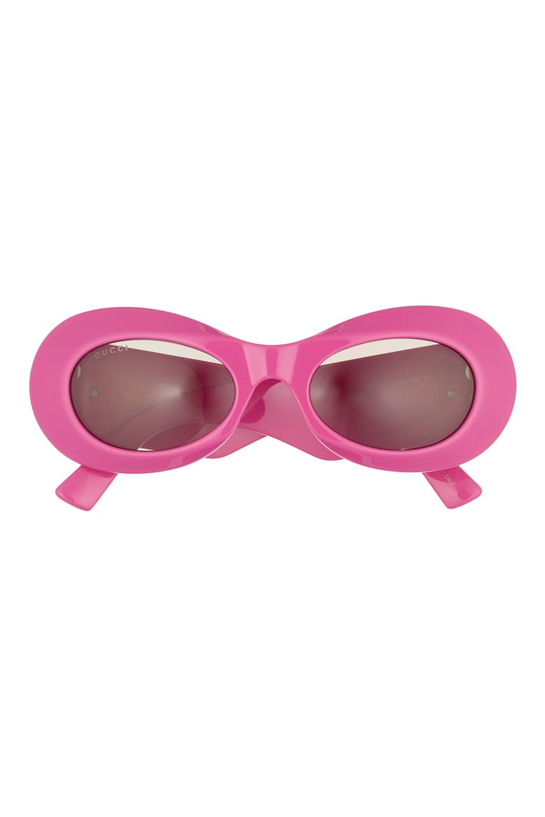 51mm Oval Sunglasses, Main, color, FUCHSIA FUCHSIA GREY