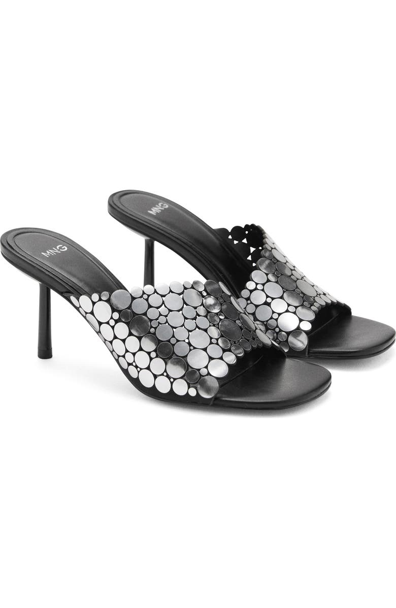 MANGO Metallic Deco Sandal, Main, color,