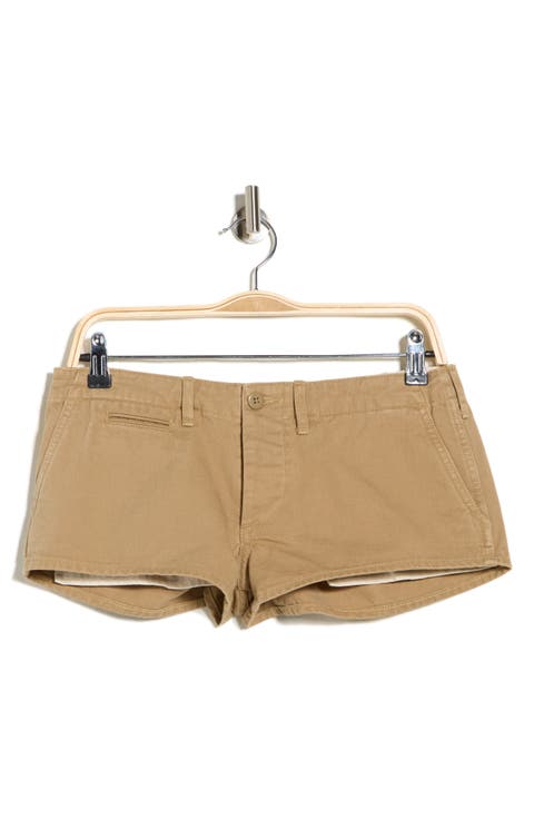 Cotton Chino Micro Shorts