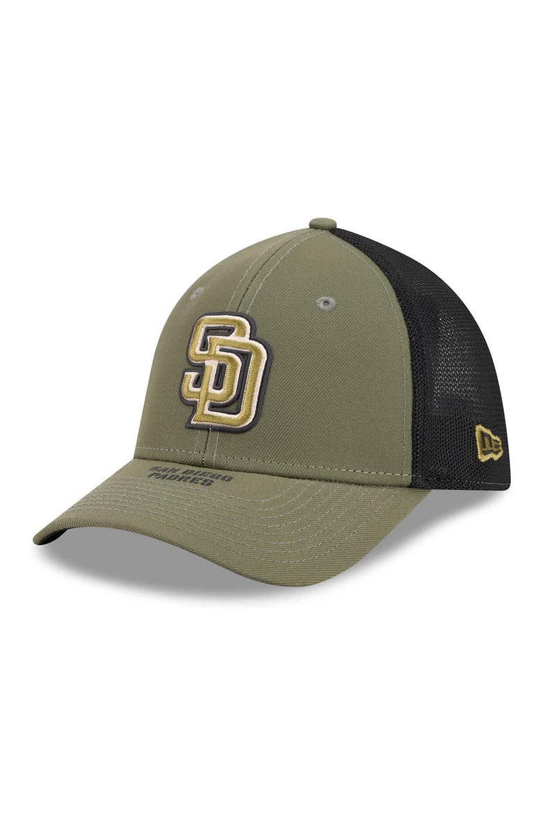 New Era Men's New Era  Olive San Diego Padres 2026 Armed Forces Day 39THIRTY M-Crown Flex Hat, Alternate, color, Olive