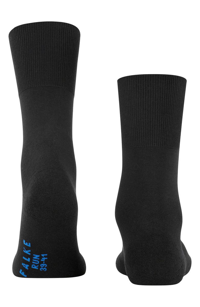 Falke Gender Inclusive Run Crew Socks, Alternate, color, Black