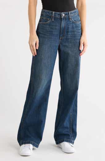 Logan Spliced High Waist Wide Leg Jeans