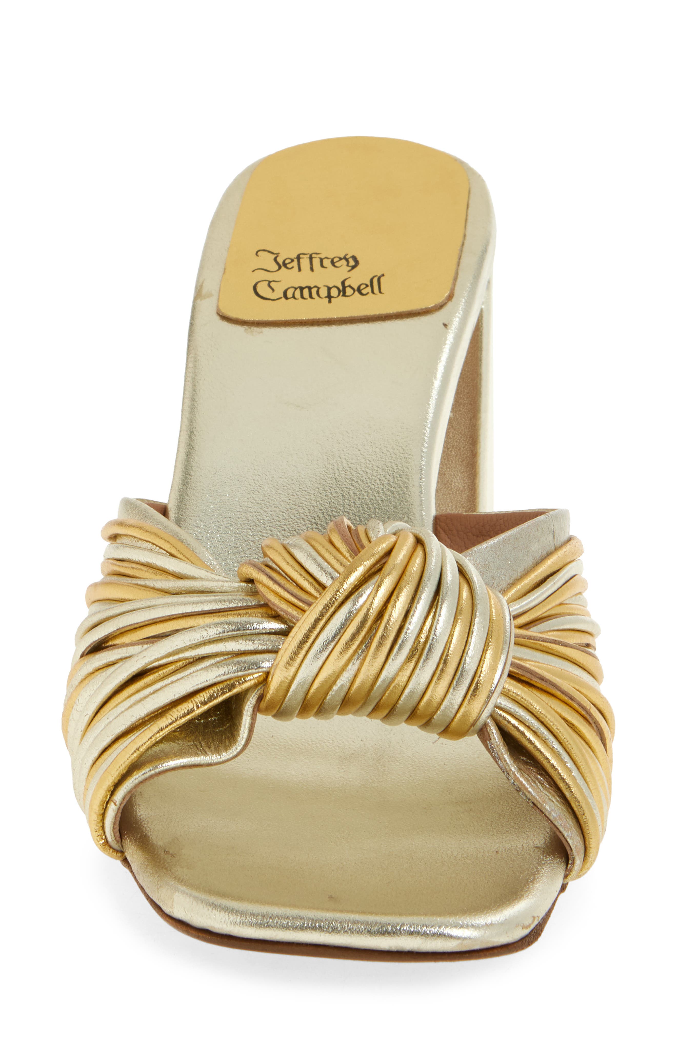 Melonger Slide Sandal, Alternate, color, GOLD COMBO