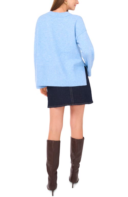 Vince Camuto High-low V-neck Sweater In Blue