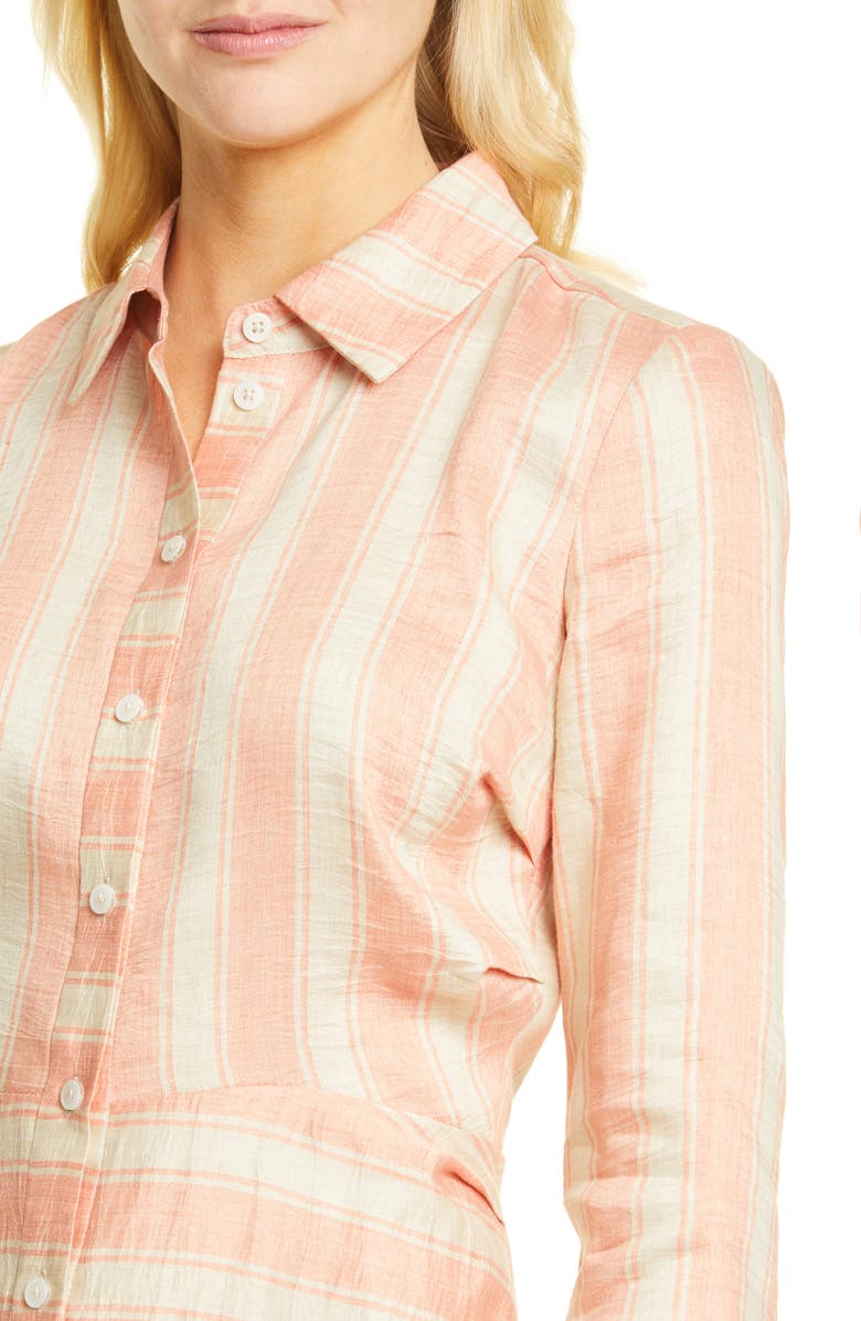 Rachel Comey Magnify Stripe Long Sleeve Shirtdress, Alternate, color,