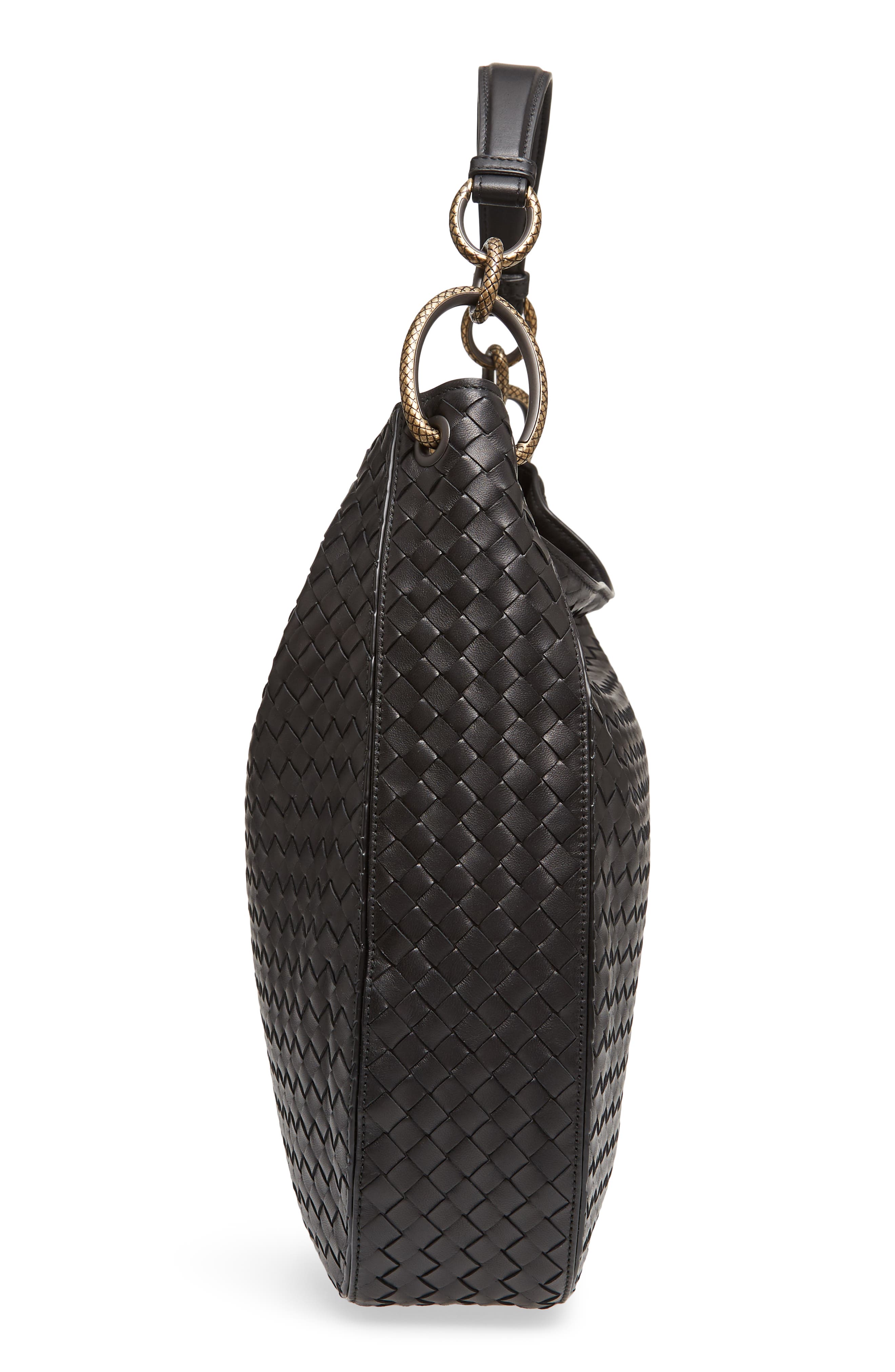 Bottega Veneta Large Loop Woven Leather Hobo, Alternate, color, 