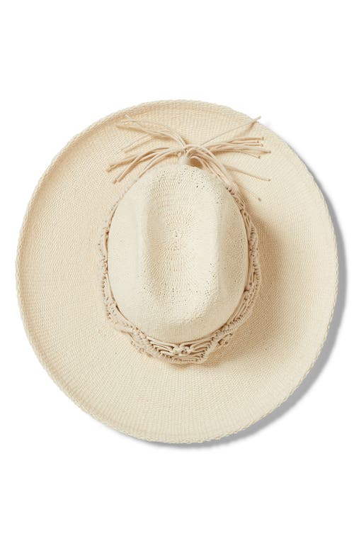 Brixton Matteo Macramé Accent Straw Hat