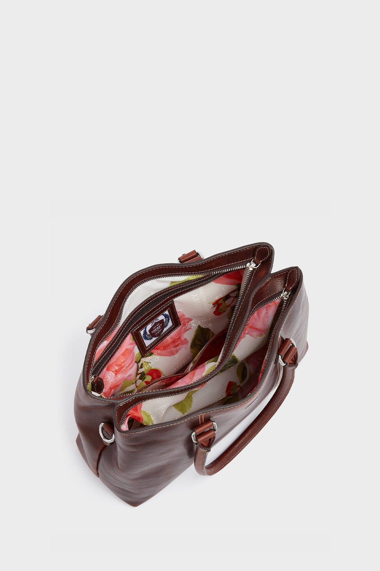 Osprey London The Madden Leather Shoulder WorkBag, Alternate, color, Chestnut