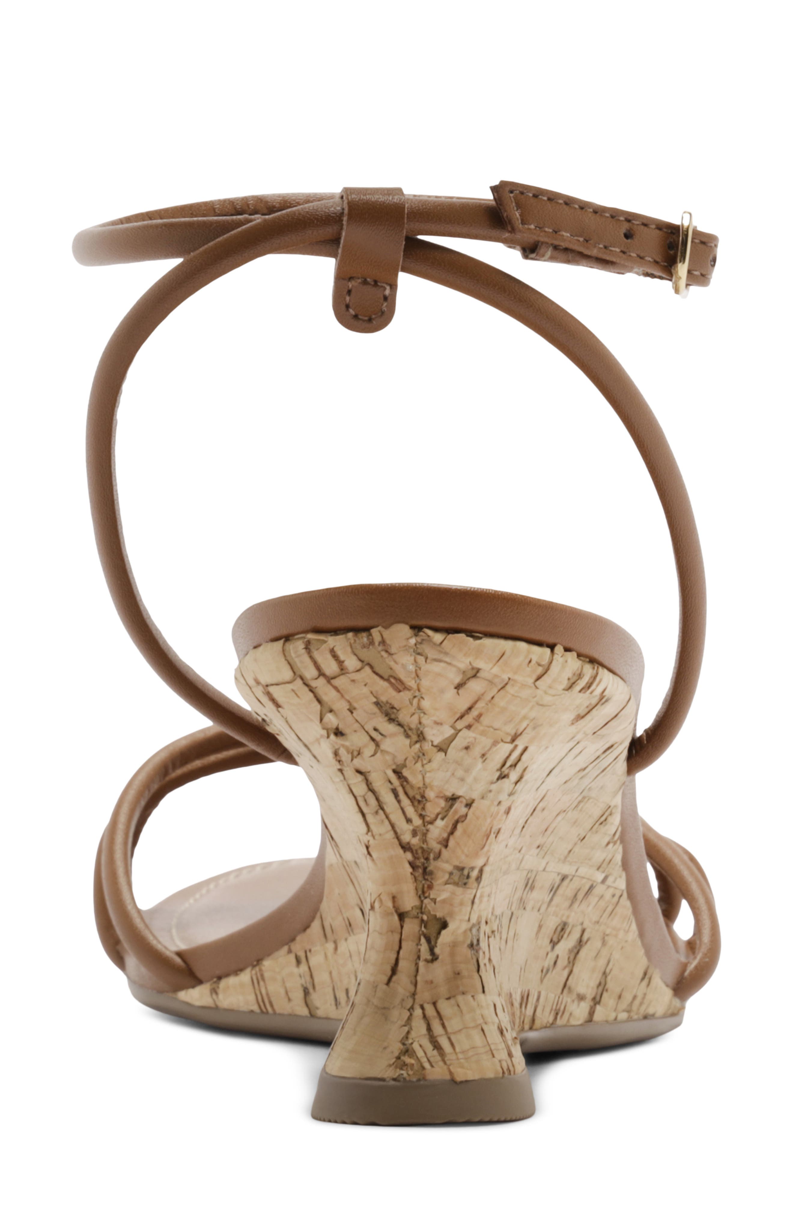 Arezzo Thara Ankle Strap Wedge Sandal, Alternate, color, Soul Natural