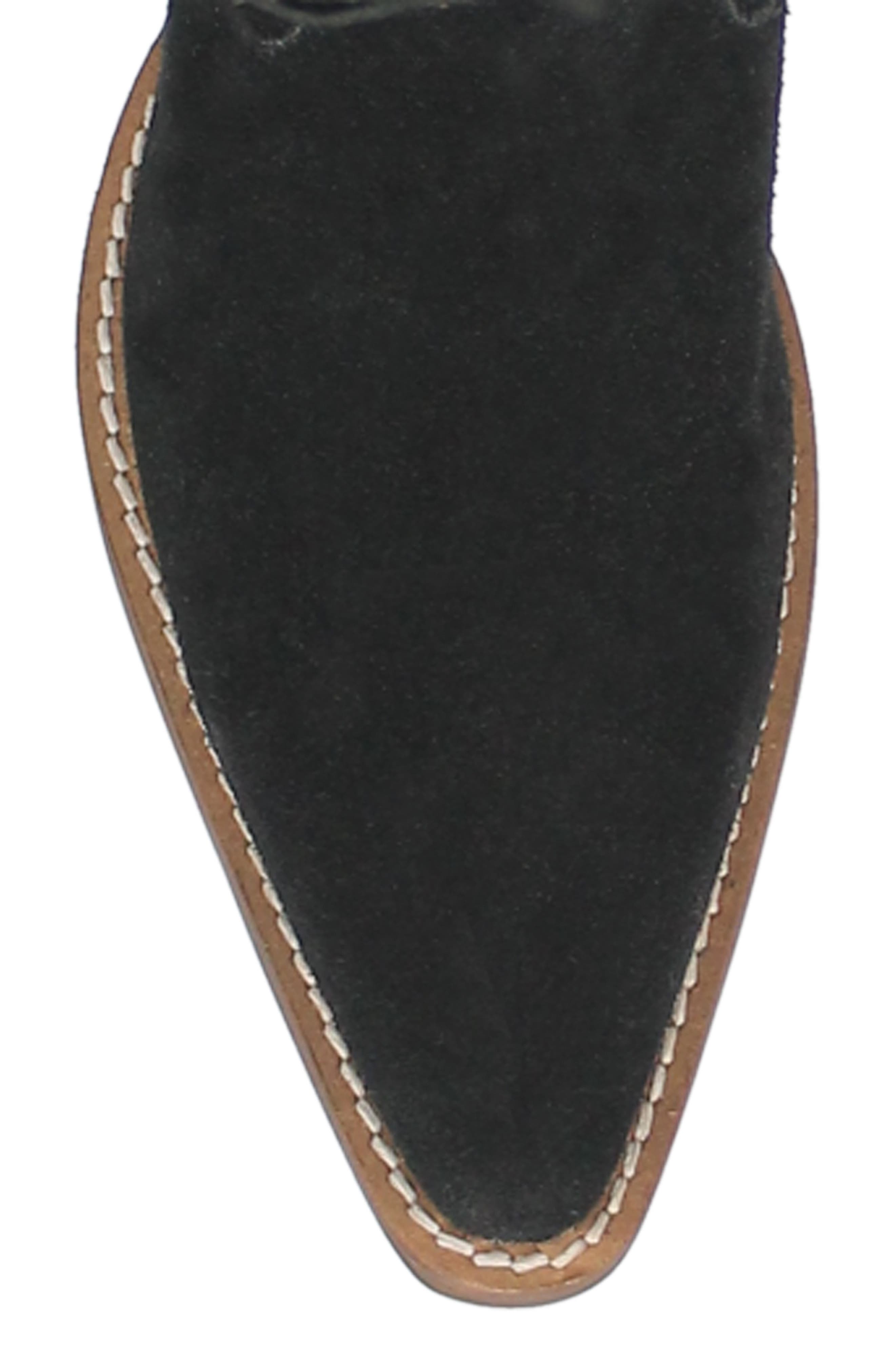 Dingo Wild Child Fringe Knee High Western Boot, Alternate, color, Black