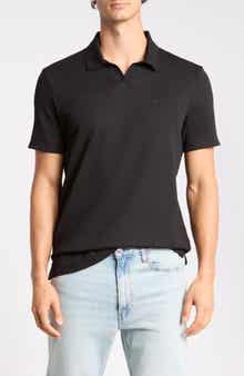 Micro Waffle Johnny Collar Top