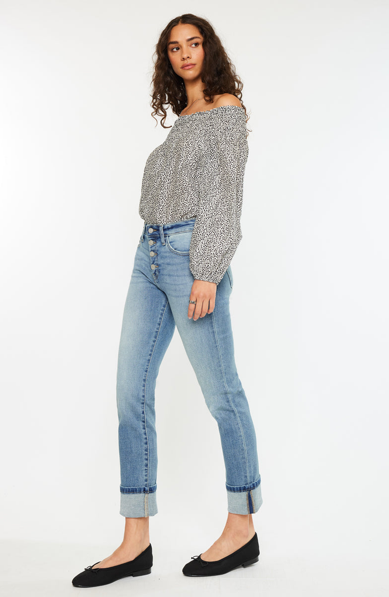 KanCan Noelle Essentials High Rise Skinny Straight Jeans, Alternate, color, Medium Wash