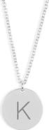 MESHMERISE Initial Disc Pendant Necklace
