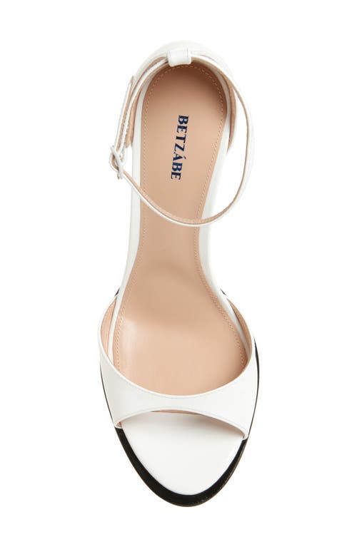 Betzábe Rita Ankle Strap Sandal In White Patent