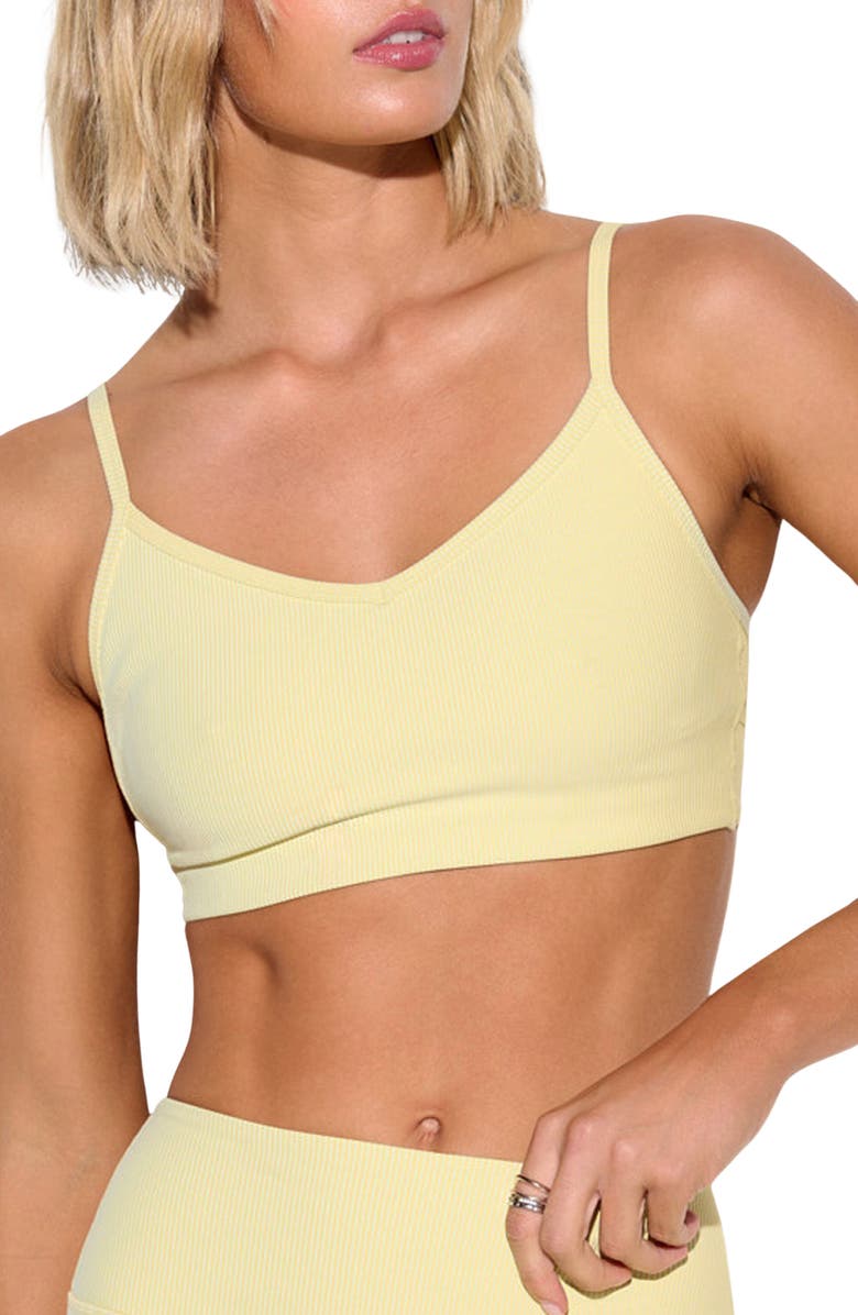 Spiritual Gangster Aria Sports Bra, Main, color, French Vanilla