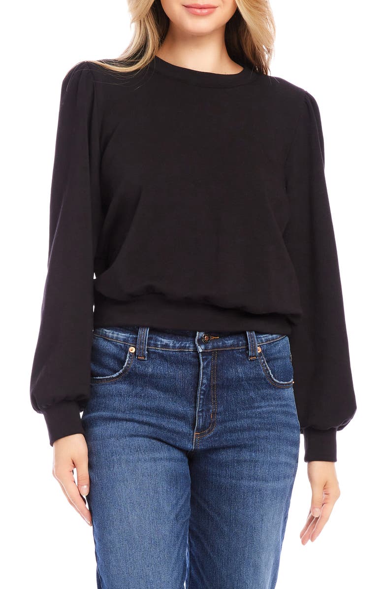 Karen Kane Puff Sleeve Sweatshirt, Main, color, 