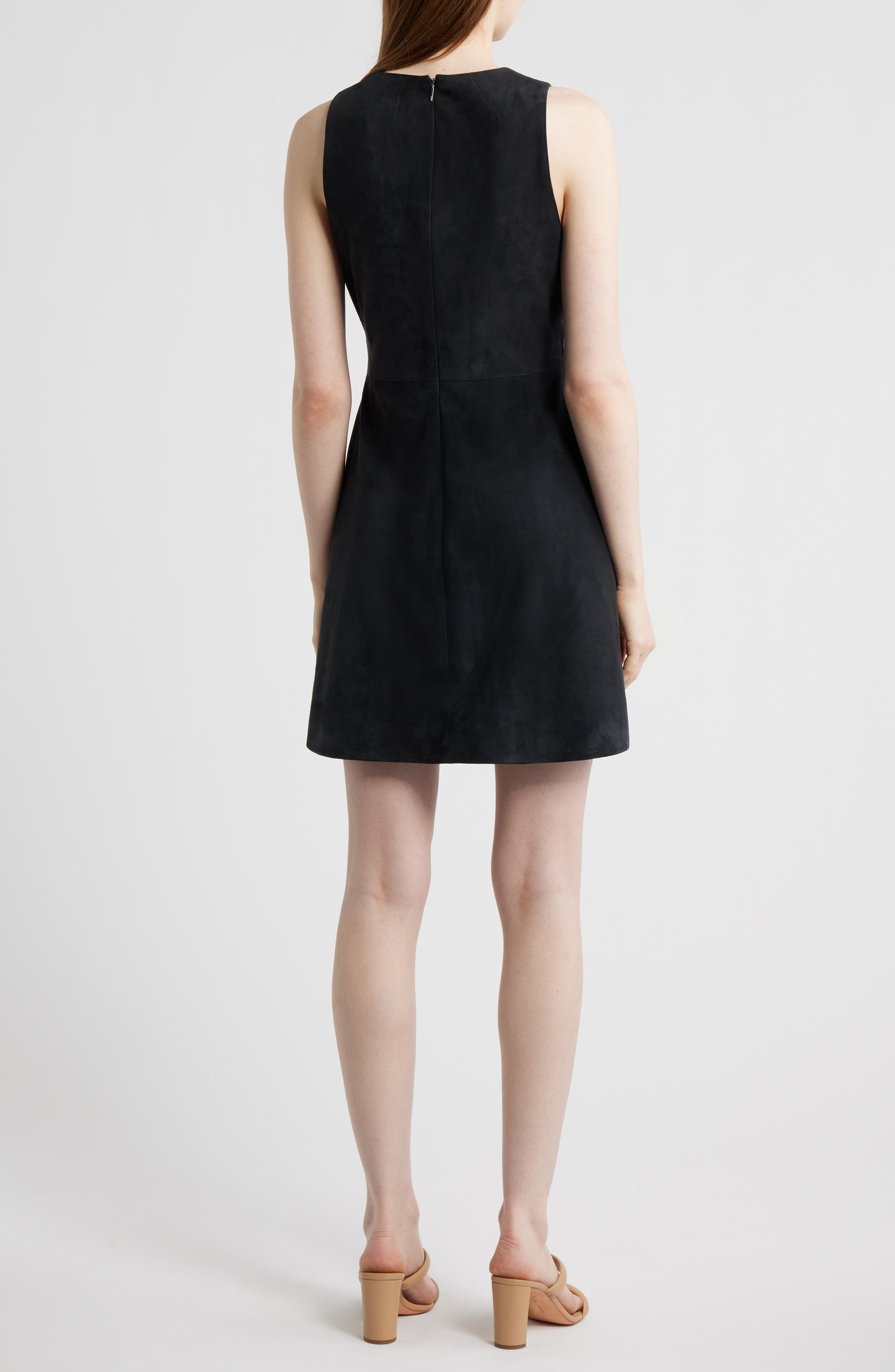 Sycara Sleeveless Suede Minidress - image 2