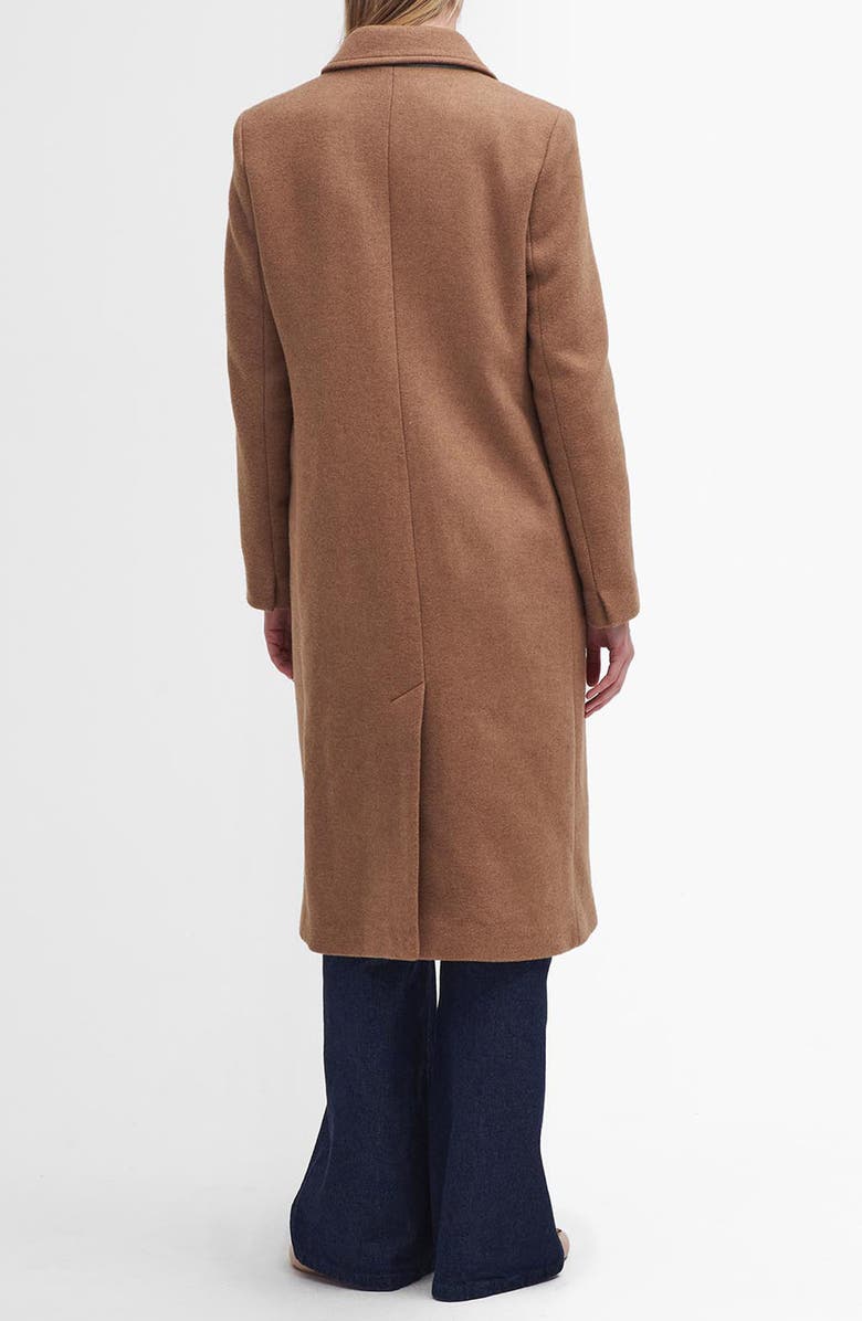 Barbour Marylin Double Breasted Wool Blend Coat, Alternate, color, Camel/ Muted Cabernet Tartan
