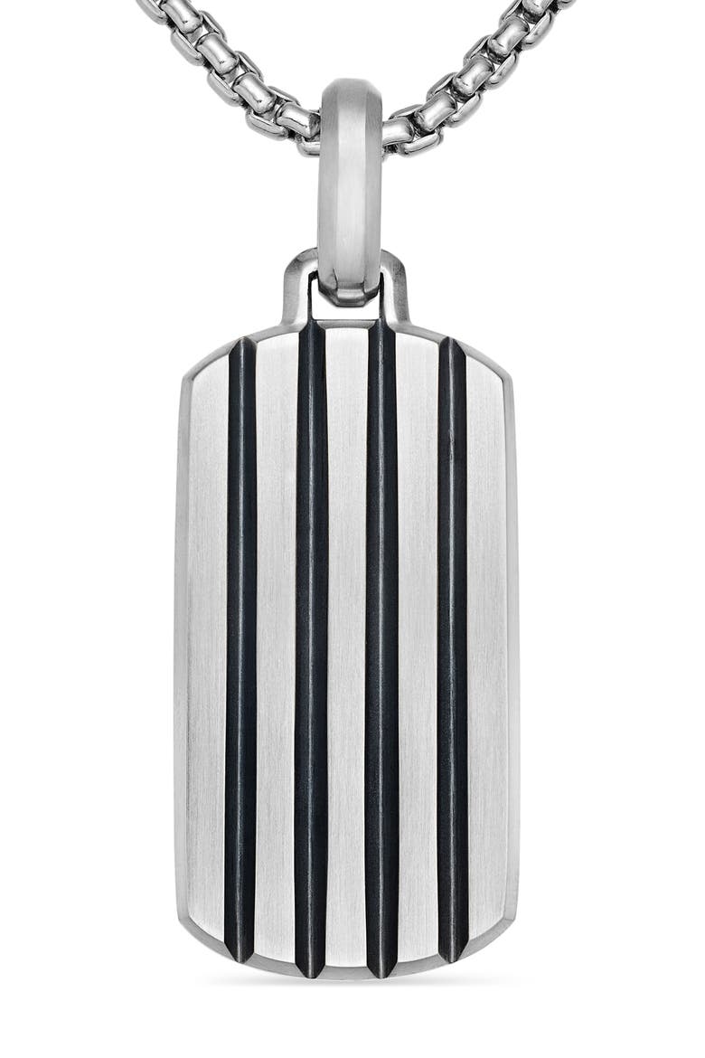 Beveled Tag in Sterling Silver, 35mm, Alternate, color, SILVER