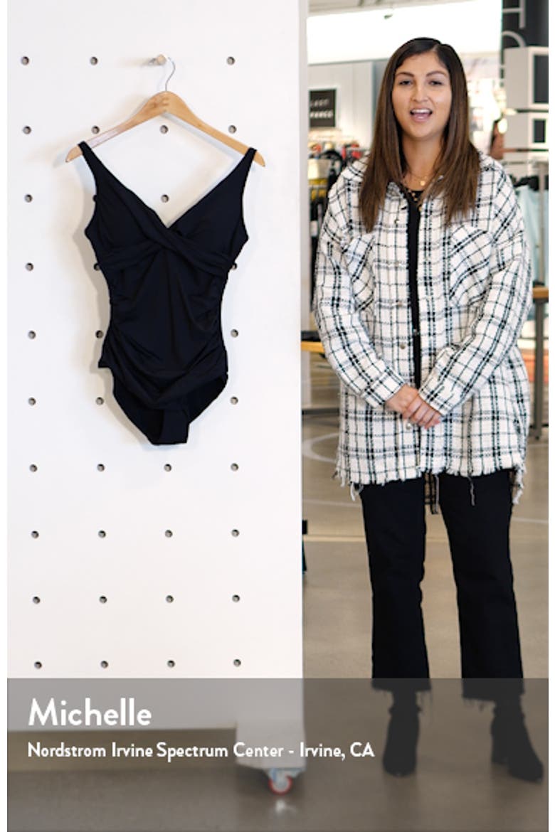 Cross Front One-Piece Swimsuit video