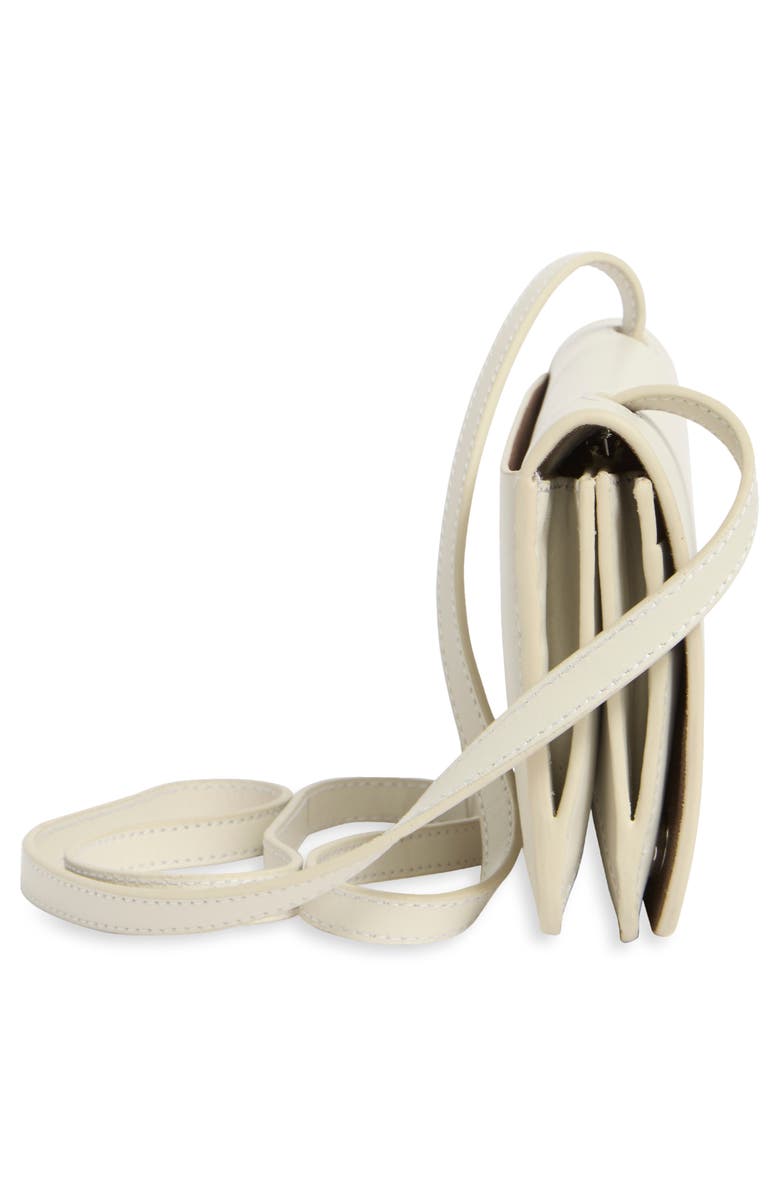 AllSaints Ludivene Crossbody Leather Wallet, Alternate, color, Pampas White