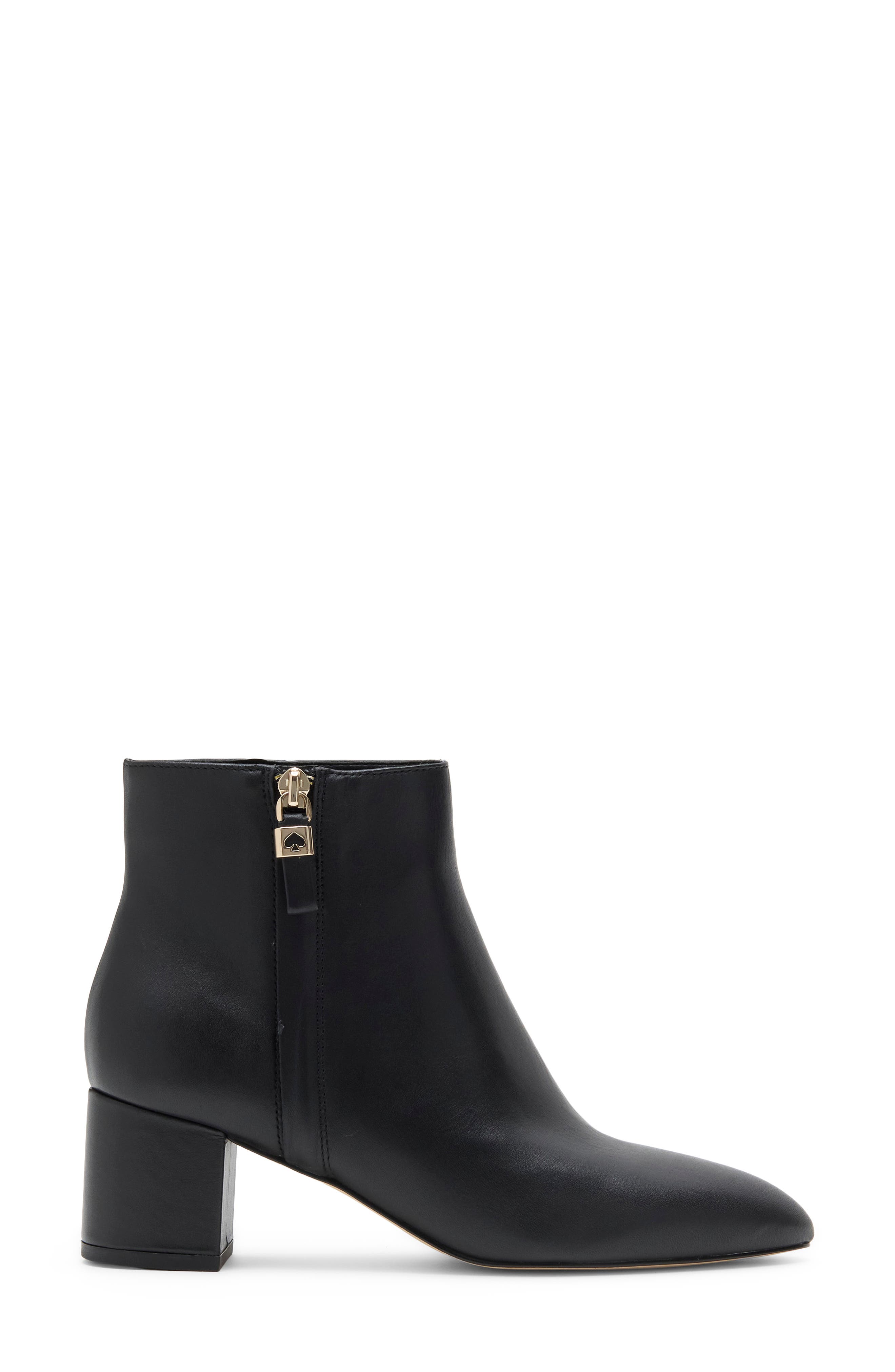 Abbelina Leather Ankle Bootie, Alternate, color, BLACK