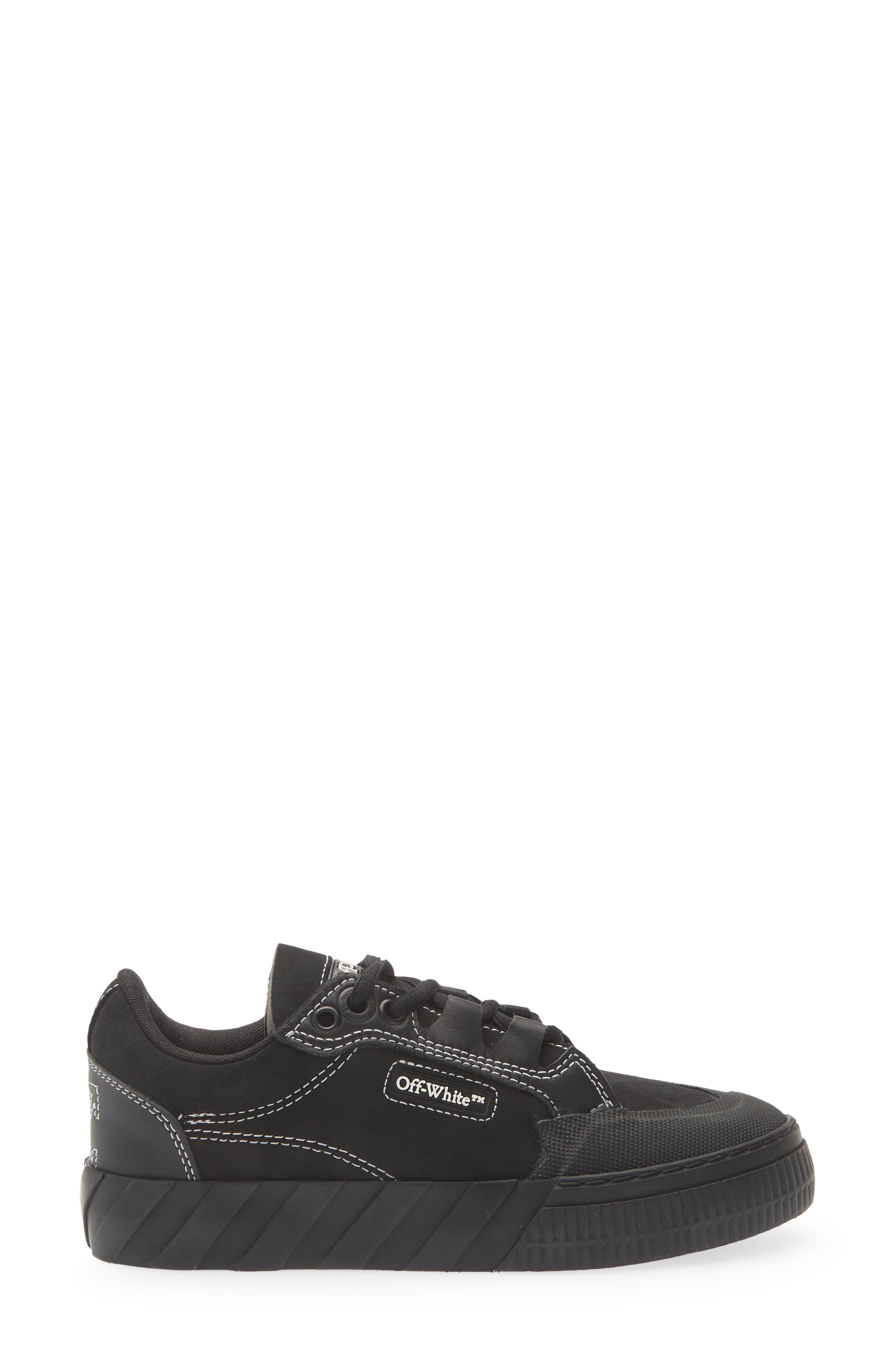 Off-White 779 Suede Vulcanized Sneaker, Alternate, color, Black - Black