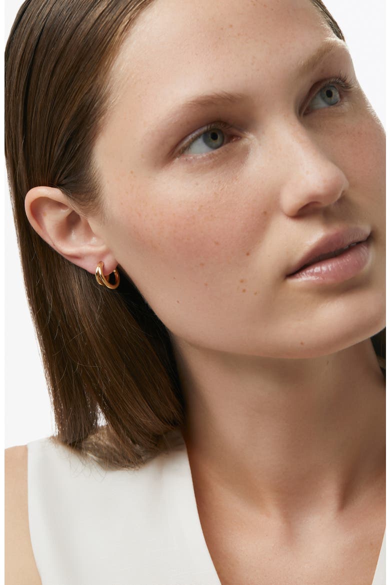 Scarlet Double Hoop Earrings, Alternate, color, GOLD