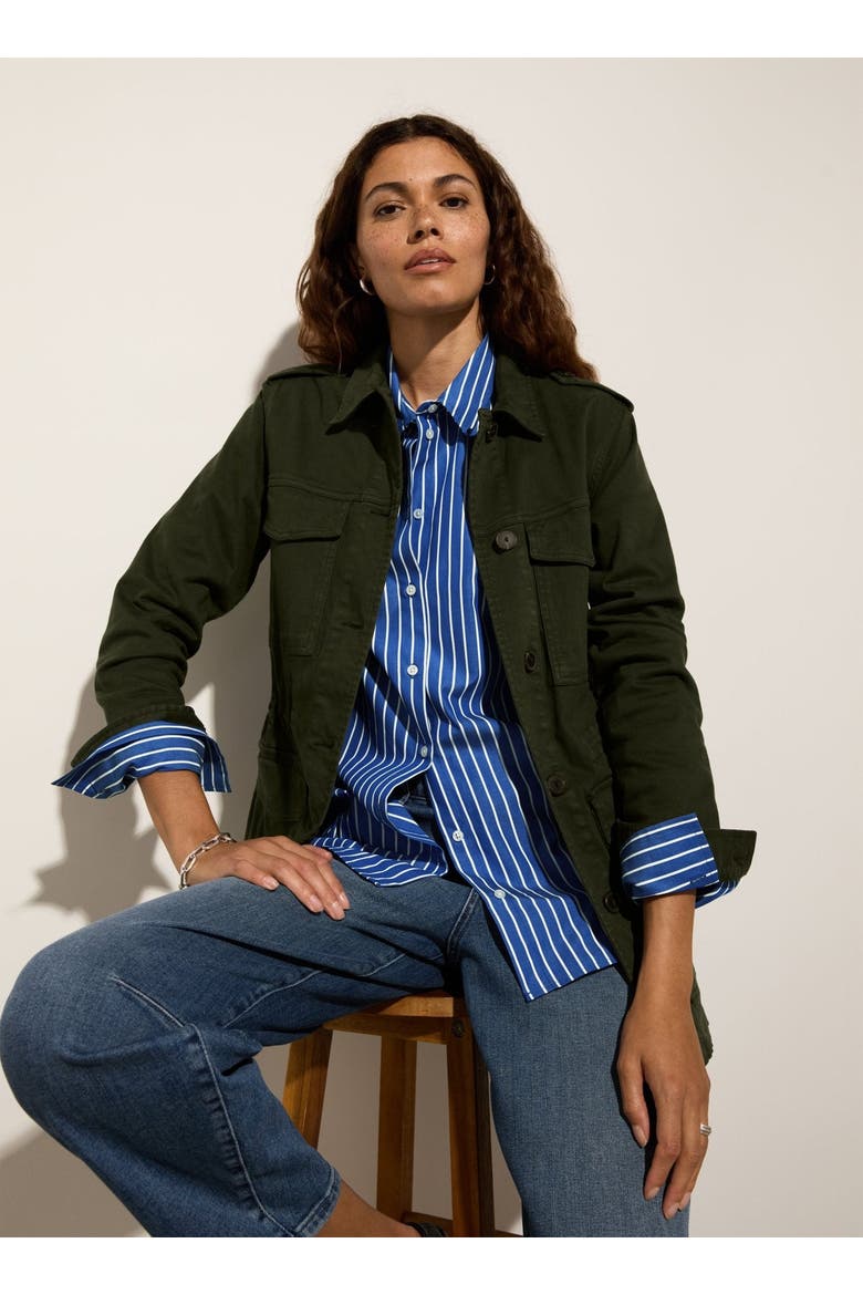 Drake Organic Cotton Utility Jacket, Alternate, color, Deep Khaki