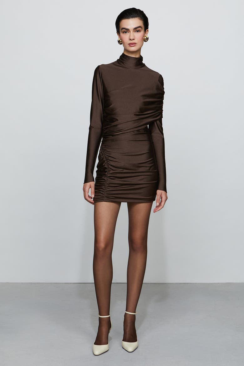 Fallon Mini Dress, Main, color, Chocolate